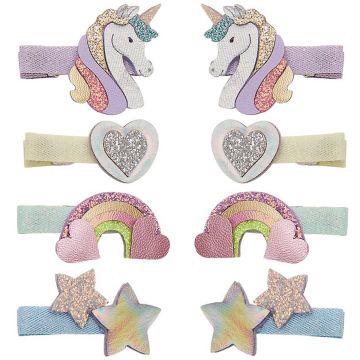 Mimi & Lula 8 Mini HAIR CLIPS Dreamy Unicorn