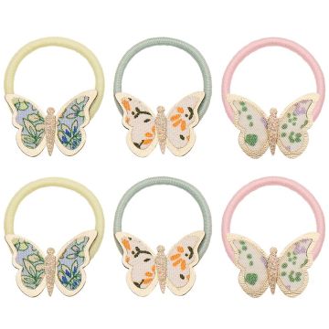Mimi & Lula 6 Mini HAIR TIES Butterfly Floral