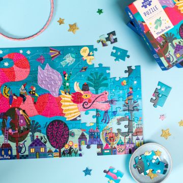 Moulin Roty ENTDECKERPUZZLE "Comètes Filantes" Drache (100 Teile)