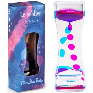 Moulin Roty Flüssig SANDUHR blau-lila