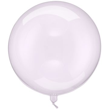 PartyDeco 1 Großer Party Ballon SPHERE Transparent Purple