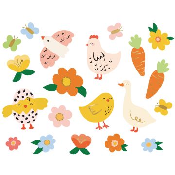 PartyDeco 20 Tattoos EASTER