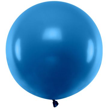 PartyDeco 1 Runder Party Ballon JUMBO Pastel Navy Blue (60cm)
