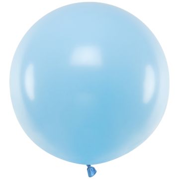  PartyDeco 1 Round Party Balloon JUMBO Pastel Baby Blue (60cm)