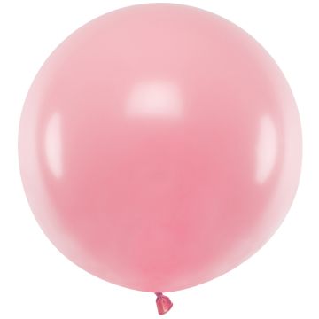  PartyDeco 1 Round Party Balloon JUMBO Pastel Baby Pink (60cm)