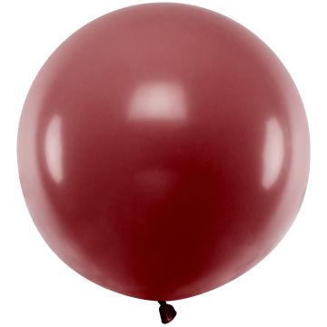 PartyDeco 1 Runder Party Ballon JUMBO Pastel Burgundy (60cm)