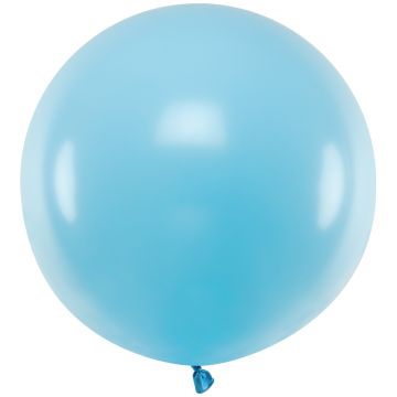 PartyDeco 1 Runder Party Ballon JUMBO Pastel Light Blue (60cm)