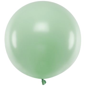  PartyDeco 1 Round Party Balloon JUMBO Pastel Pistachio (60cm)