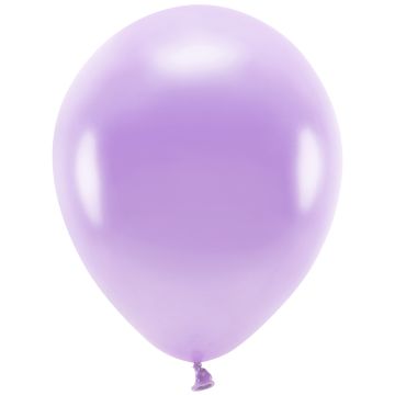 PartyDeco 10 ECO Party Ballons Metallic Lavender (30cm)