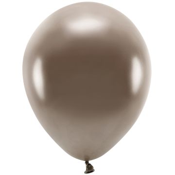 PartyDeco 10 ECO Party Ballons Metallic Braun (30cm)