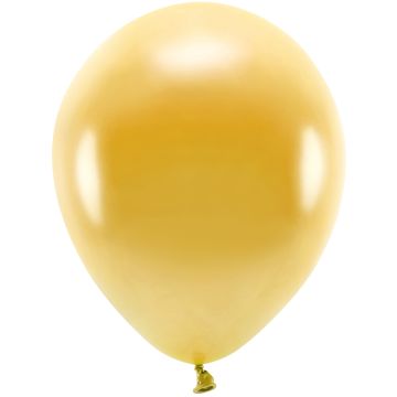 PartyDeco 10 ECO Party Ballons Metallic Gold (30cm)