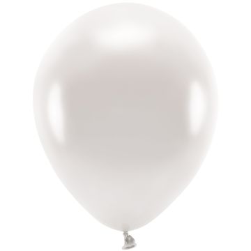 PartyDeco 10 ECO Party Ballons Metallic Pearl (30cm)