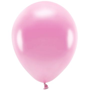  PartyDeco 10 ECO Party Balloons Metallic Pink (30cm)