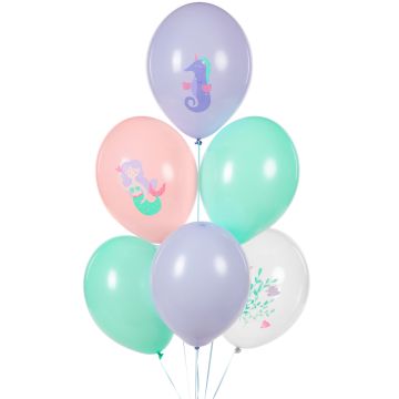 PartyDeco 6 Balloons MERMAID