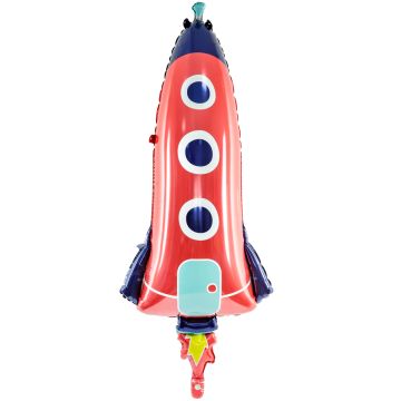 PartyDeco Large Foil Balloon Space ROCKET