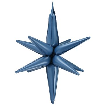 PartyDeco 3D Folienballon STERN Marineblau