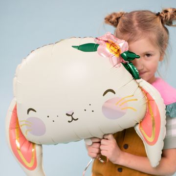 PartyDeco FOIL BALLOON Rabbit (50x45cm)