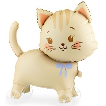 PartyDeco FOIL BALLOON Cat on Wheels (61x65cm)