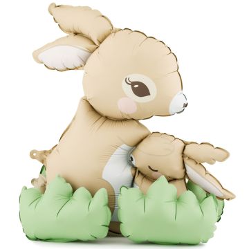 PartyDeco FOIL BALLOON Bunnies Standing (51x60cm)