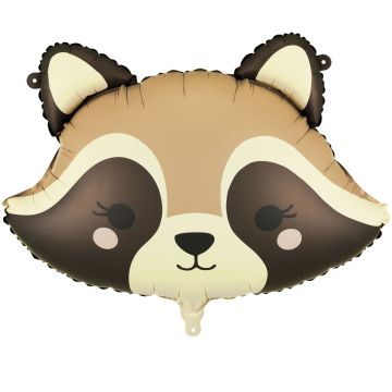 PartyDeco FOIL BALLOON Raccoon (59x39cm)