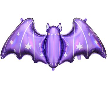 PartyDeco Foil Balloon BAT Purple