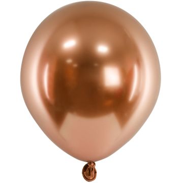 PartyDeco 10 Kleine Ballons GLOSSY Copper (12cm)