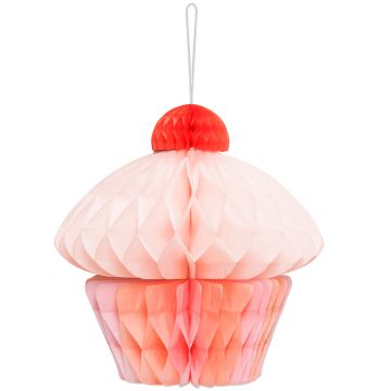 PartyDeco Paper Honeycomb Decoration CUPCAKE