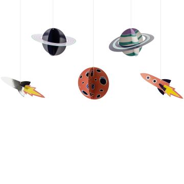 PartyDeco Hanging Decoration SPACE