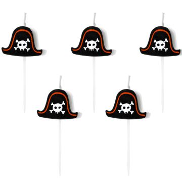 PartyDeco 5 Cake Candles PIRATES