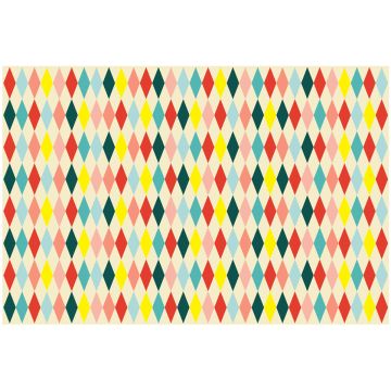 PartyDeco Paper Tablecloth CIRCUS Diamonds