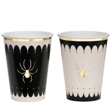 PartyDeco 6 Party Cups SPIDER Mix