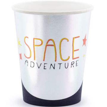 PartyDeco 6 Party Cups SPACE