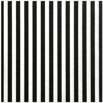 PartyDeco 20 Party Napkins PIRATES Stripes