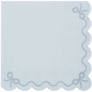 PartyDeco 12 Napkins BOE Misty Blue