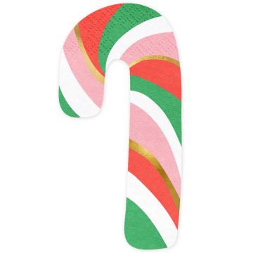 PartyDeco 20 Servietten ZUCKERSTANGE