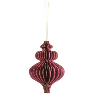 PartyDeco Paper Hanging Decoration ORNAMENT Icicle burgundy