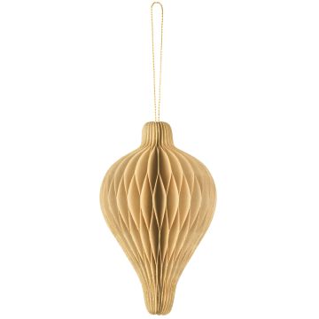 PartyDeco Paper Hanging Decoration ORNAMENT Drop beige