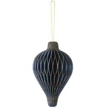 PartyDeco Paper Hanging Decoration ORNAMENT Drop navy blue