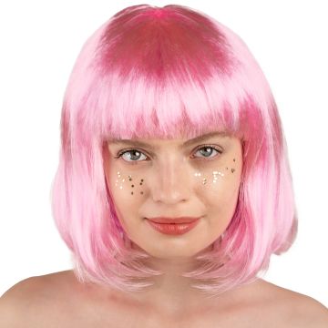 PartyDeco Costume Accessory WIG light pink short