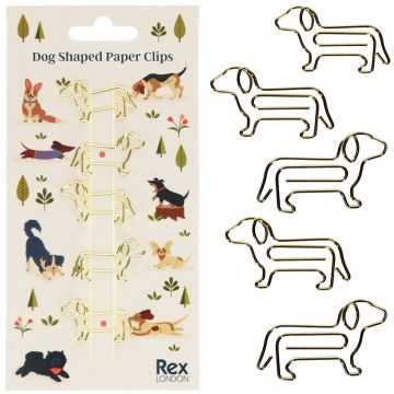 Rex London Dog Shaped Paper Clips (Set of 5) DOG PARK