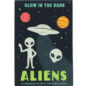 Rex London Fluoreszierende Sticker ALIENS (25 Stück)