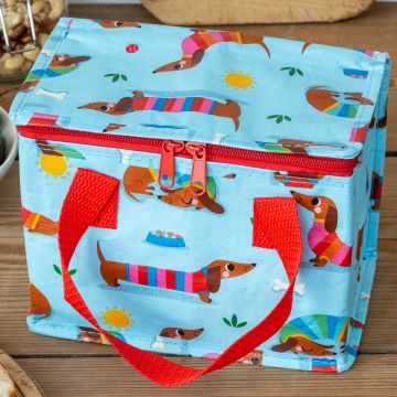 Rex London Kleine KÜHLTASCHE Dackel Sunny blau