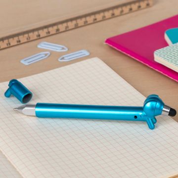 Rex London Ballpoint Pen with Touchscreen DACHSHUND blue