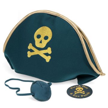 Rex London Costume PIRATE Hat & Eye Patch (3-10 yrs)
