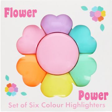 Rex London 6 Mini Highlighters FLOWER POWER