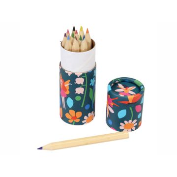 Rex London 12 Mini Colouring Pencils FAIRIES IN THE GARDEN
