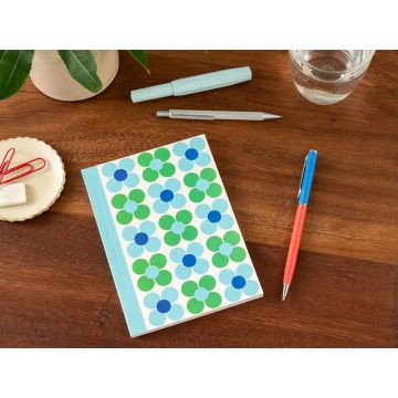 Rex London Notizbuch GÄNSEBLÜMCHEN blau & grün A6 liniert