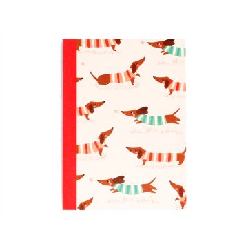 Rex London Notizbuch DACKEL Muster A6 liniert