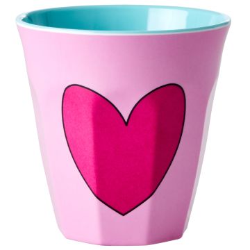 RICE Melamine Cup HEART PINK