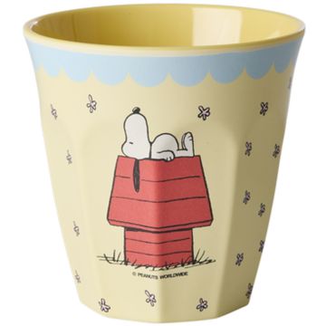 RICE x PEANUTS Melamine CUP "The Sun Will Come Up" Snoopy Cream (250 ml)